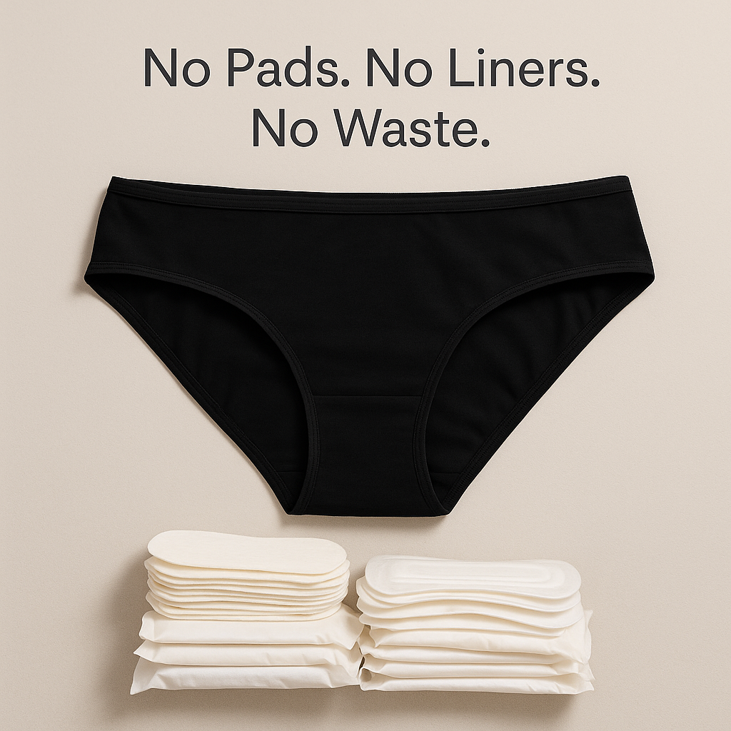 Comfy Cotton™ Dailys Everyday Underwear — With Built-In Backup