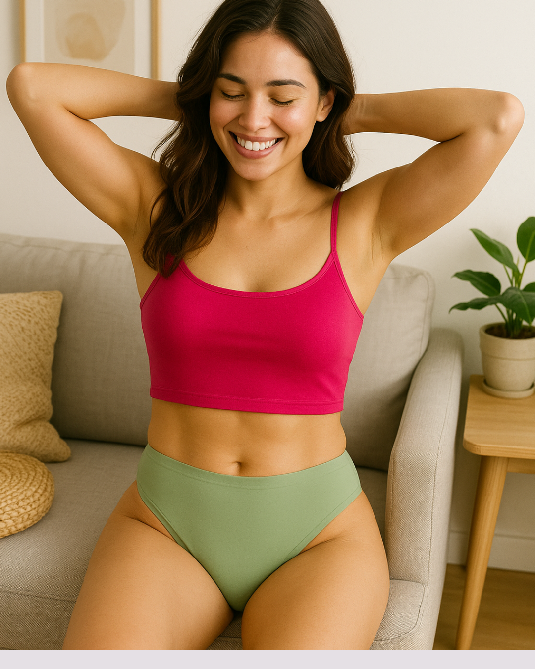NEW! Mid Rise Period Undies Olive