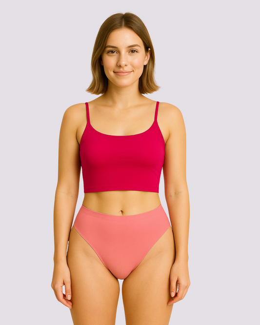 NEW! Mid Rise Period Undies Rose Pink