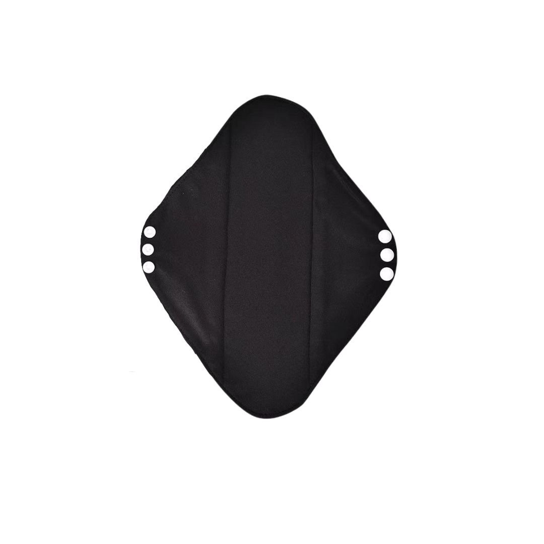 Black Reusable Bamboo Cloth Menstrual Pad