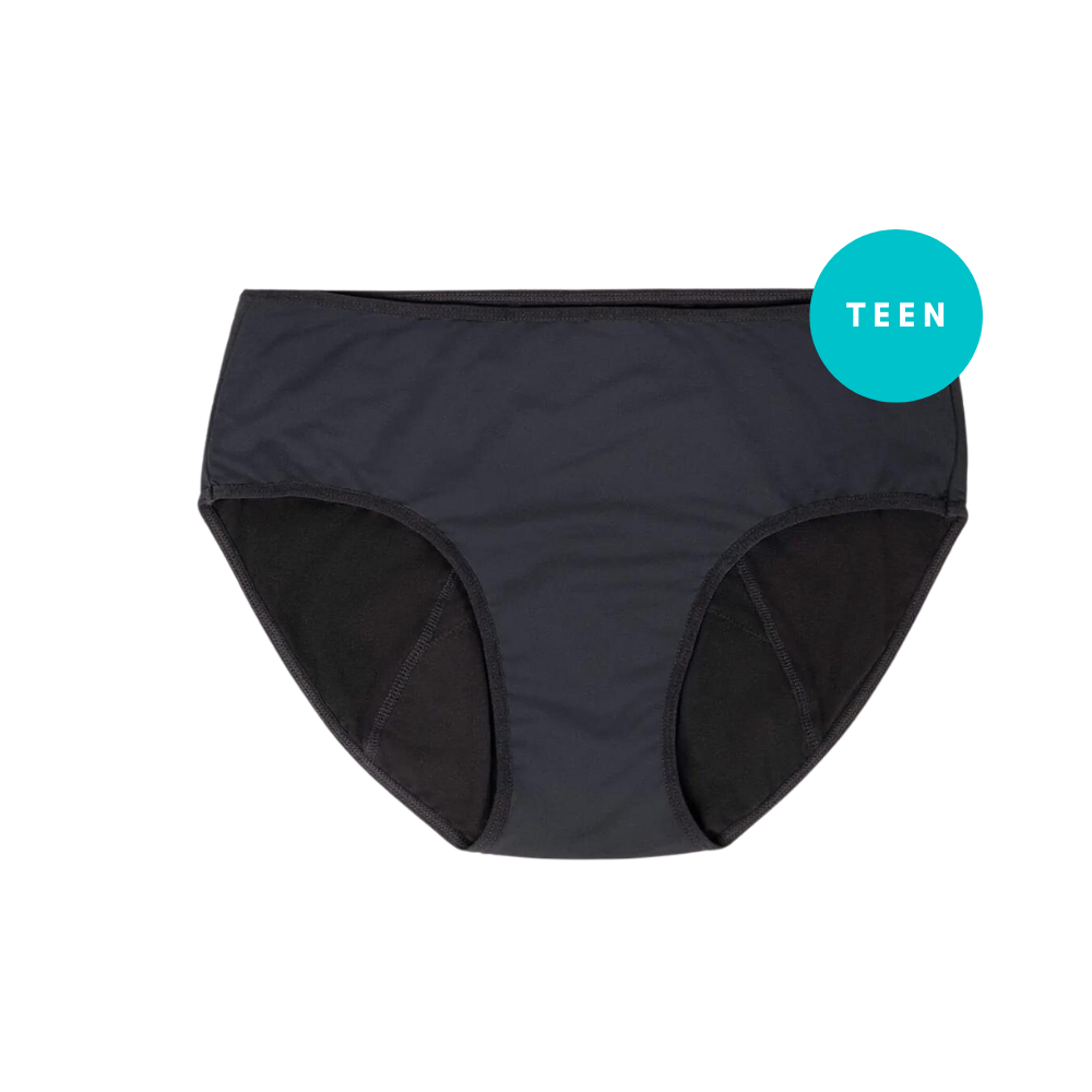TEEN - Flowette Classic Comfy Cotton™ Dailys Period Underwear Black