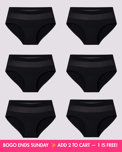 Active Fit (Not just for the) Gym Period Underwear Multipack