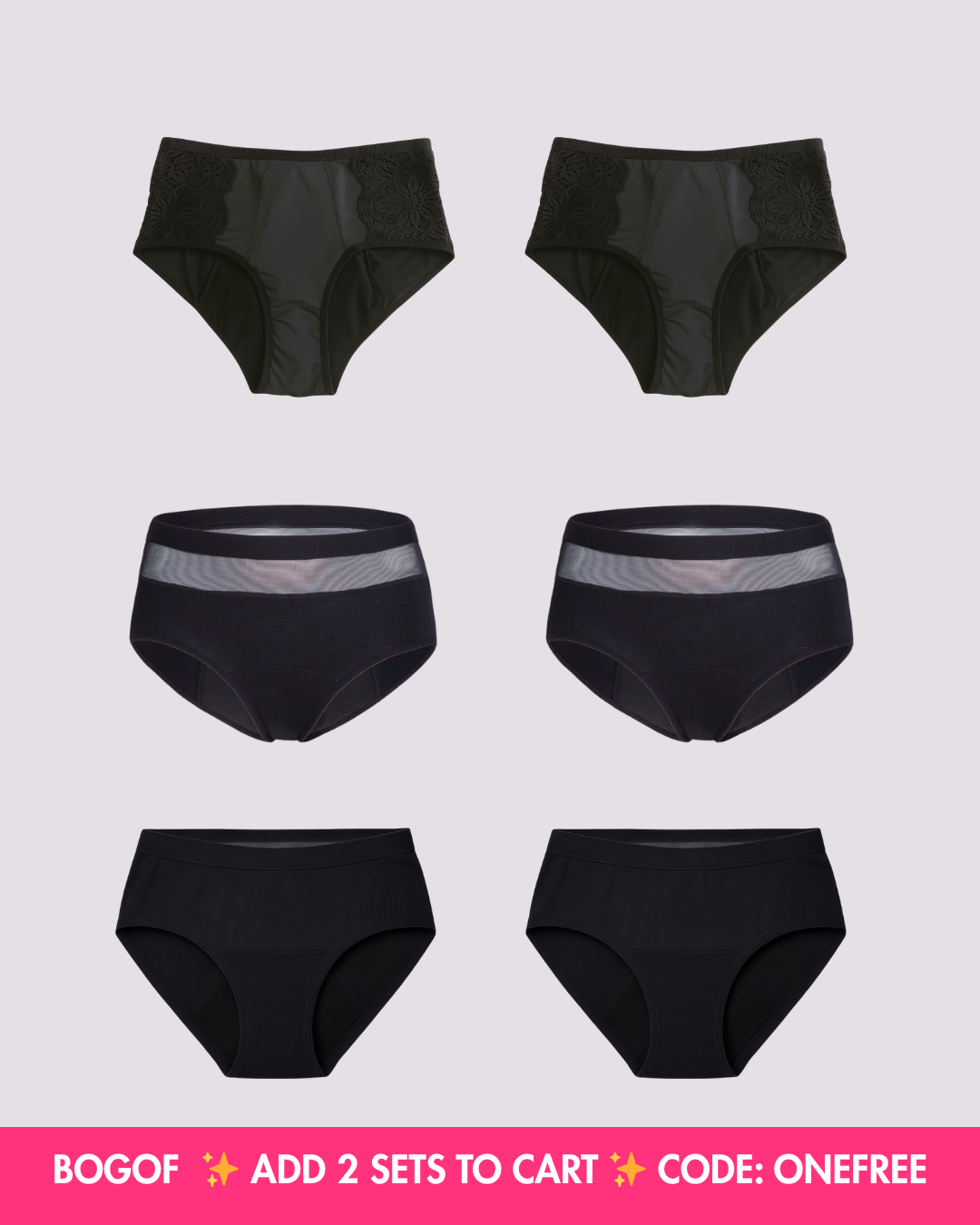 Black Friday | BOGOF | Go With The Flow Period Pants Bundle