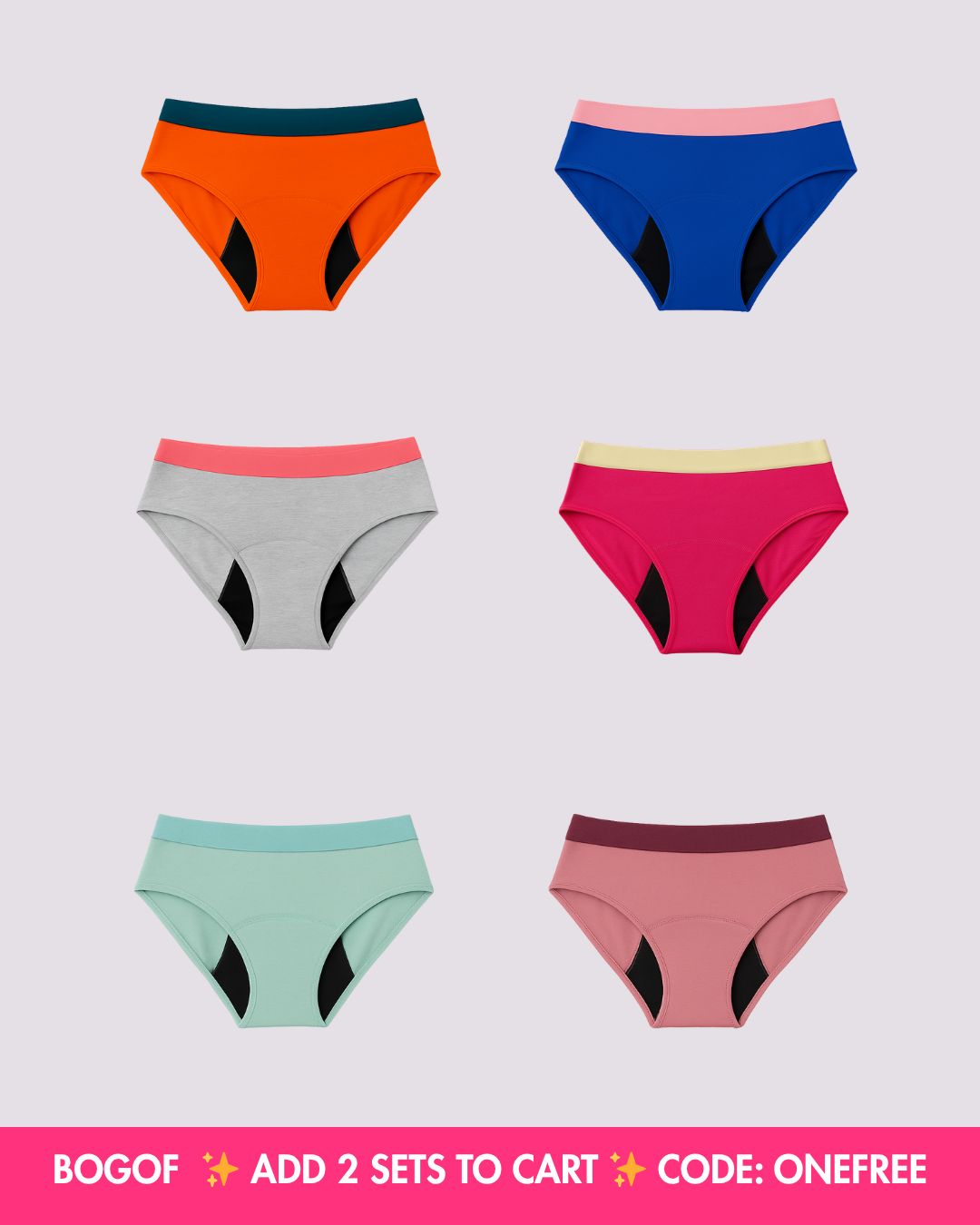 Black Friday | BOGOF| Teen Period Pants - Multi Pack