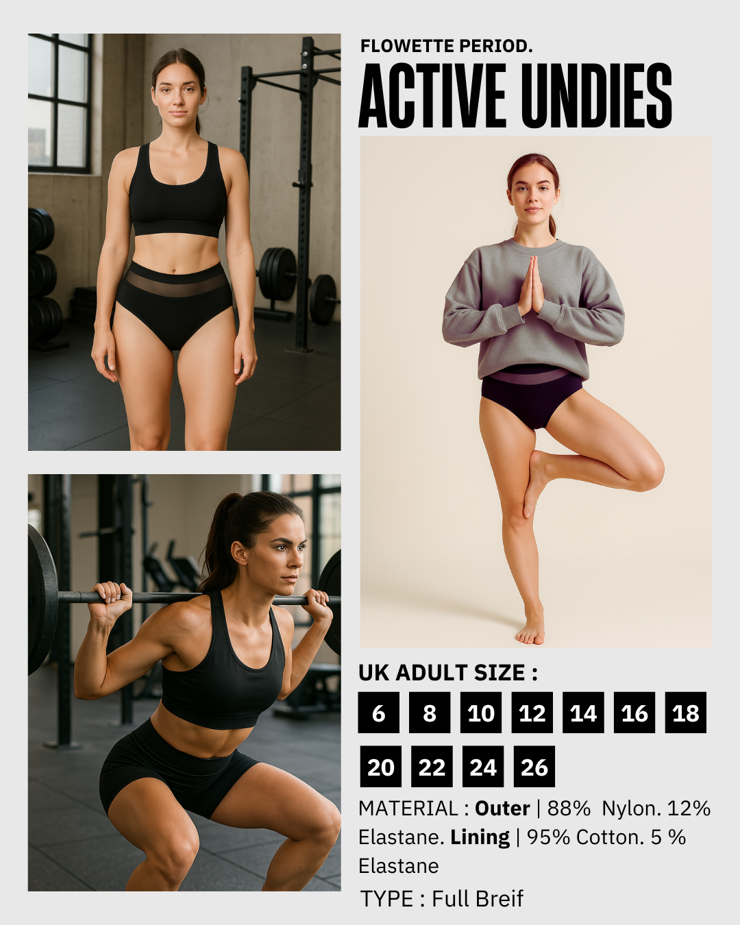 Black Friday | Active FIt (Not just for the) Gym Period Underwear