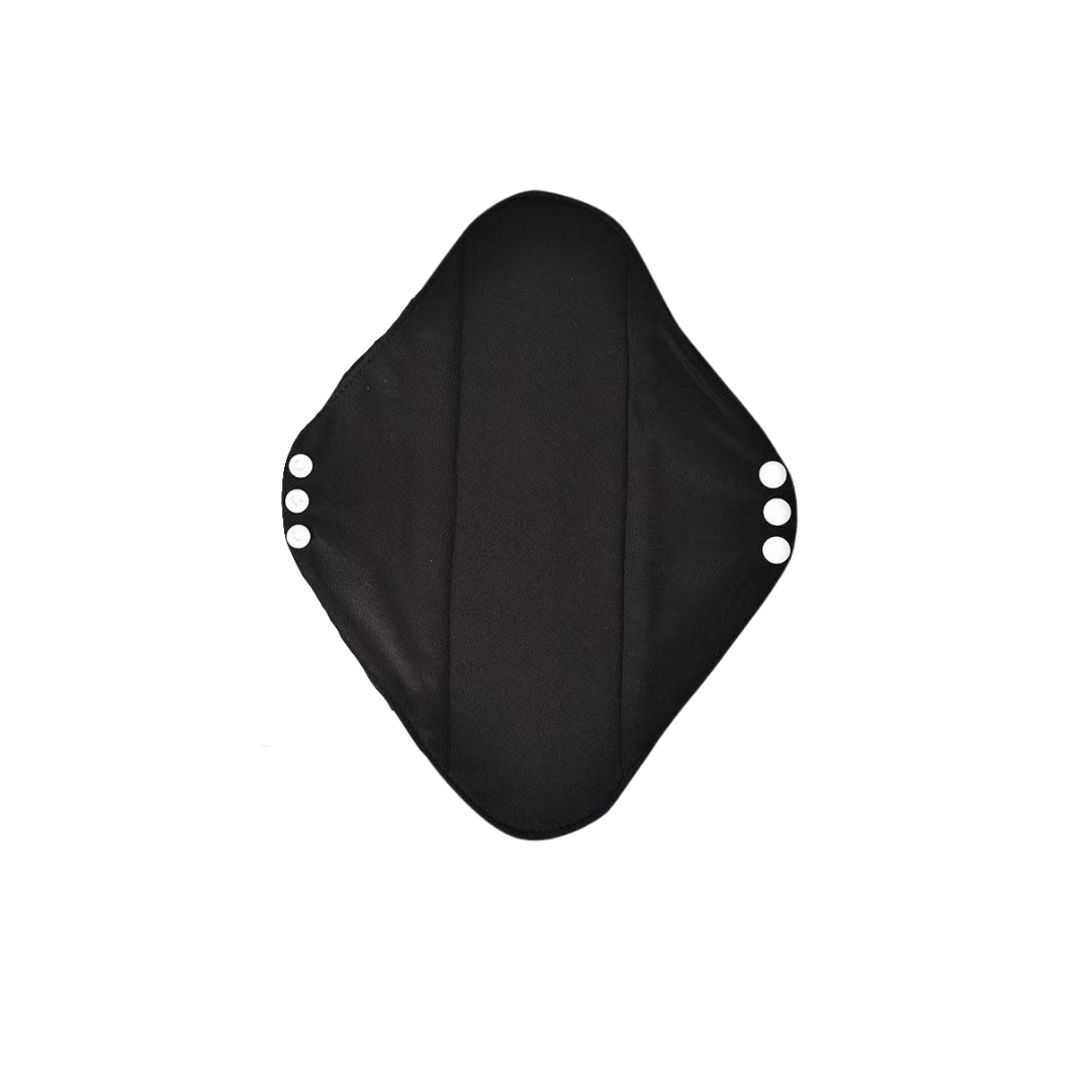 Flowette Black Reusable Bamboo Fibre Cloth Menstrual Pad